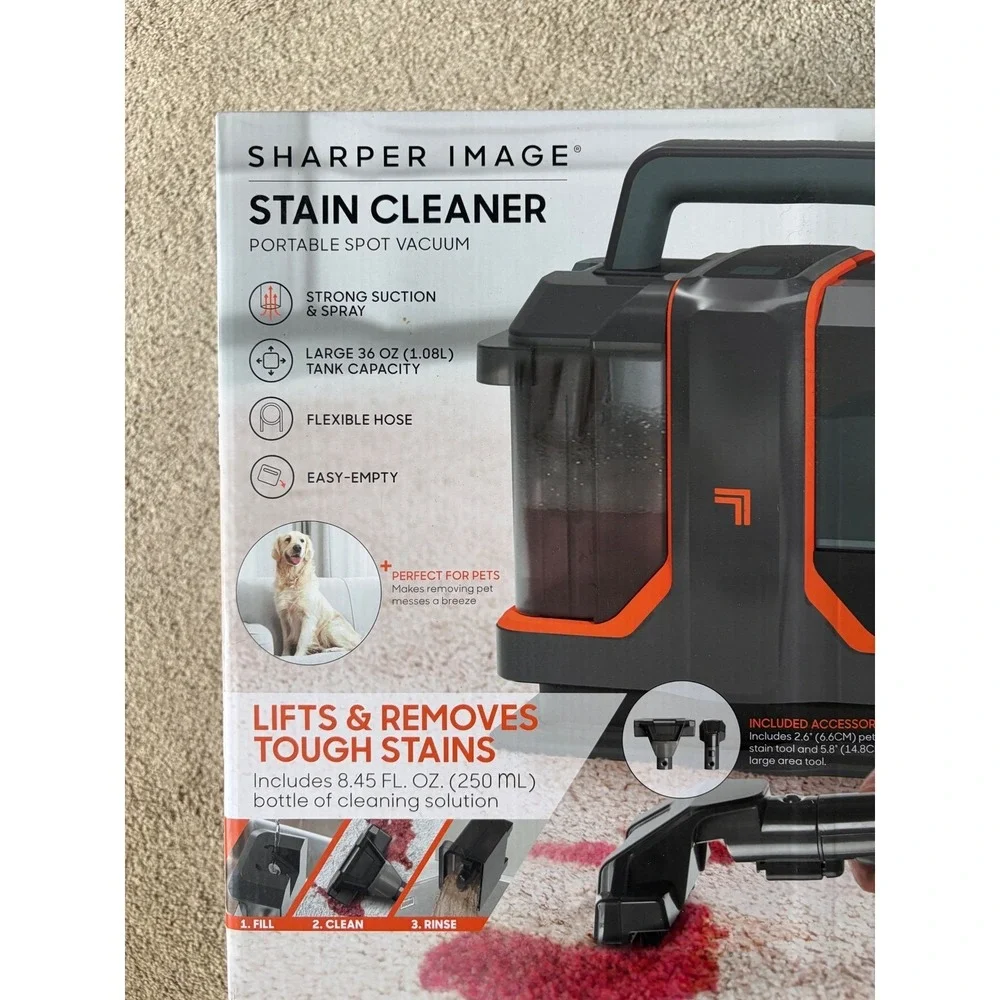 Sharper Image Portable Spot Vacuum Stain Cleaner for Pets Carpet and Upholstery